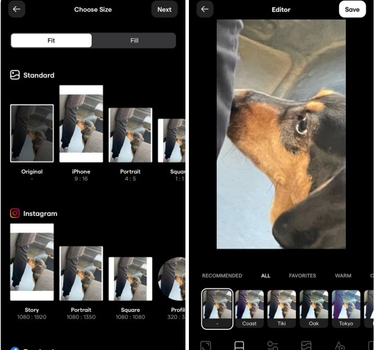 InstaSize AI Photo Editor＋Crop1