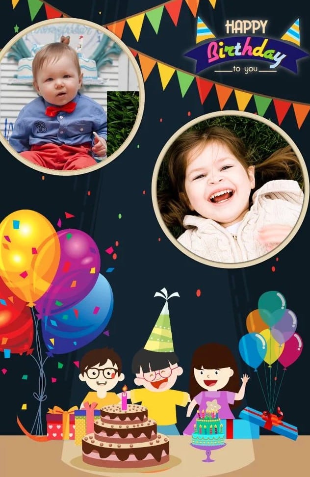 Birthday photo collage (frame) app