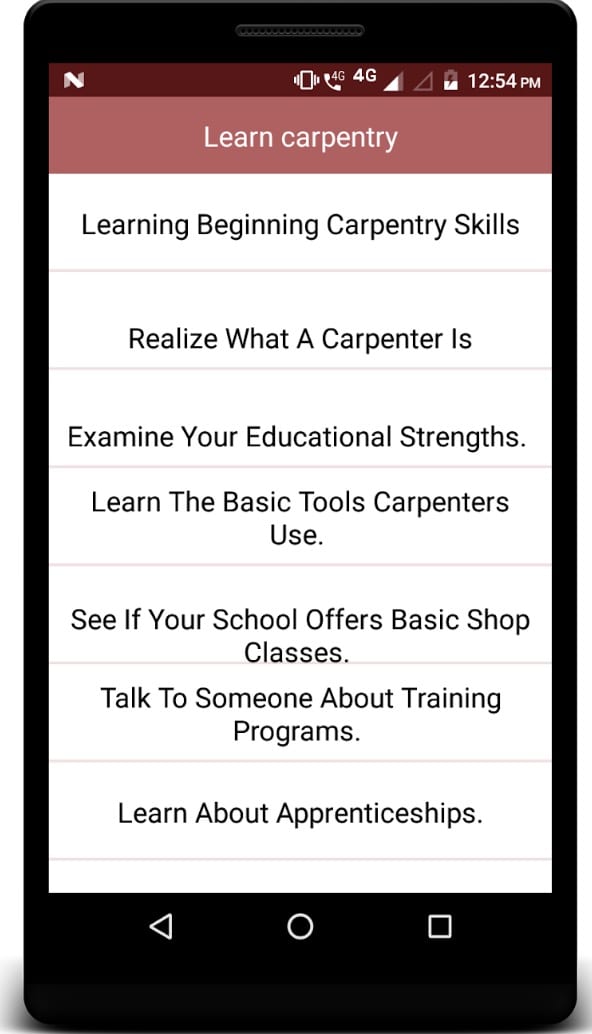 Learn carpentry app