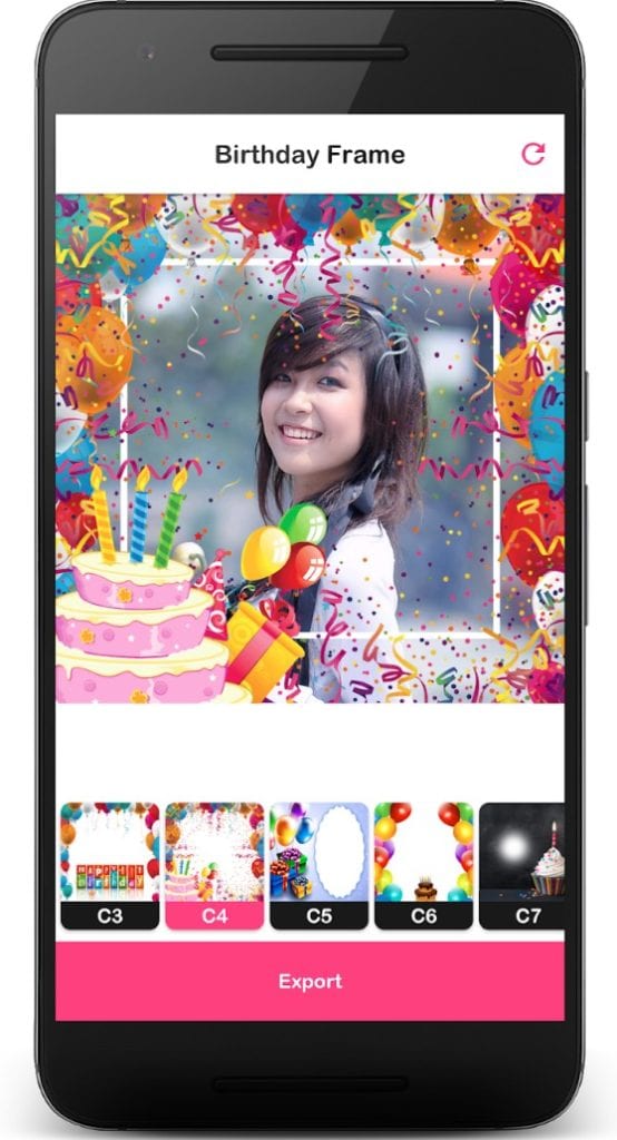 Square Birthday Photo Frames app