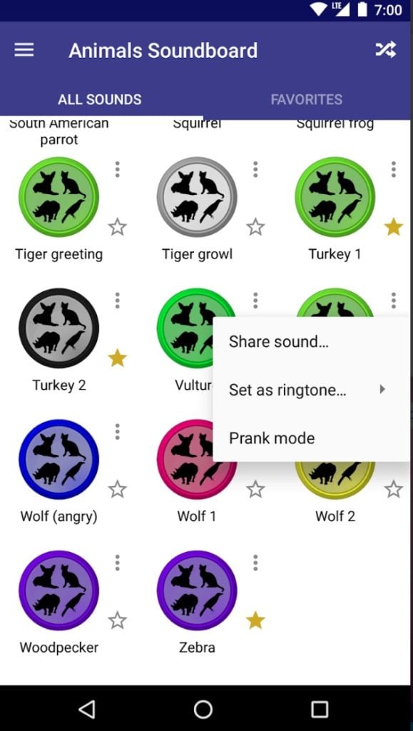 Animals Soundboard app