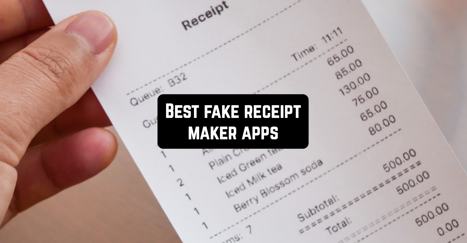 Best fake receipt maker apps