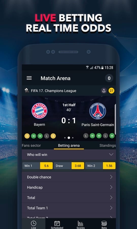 live sports betting app