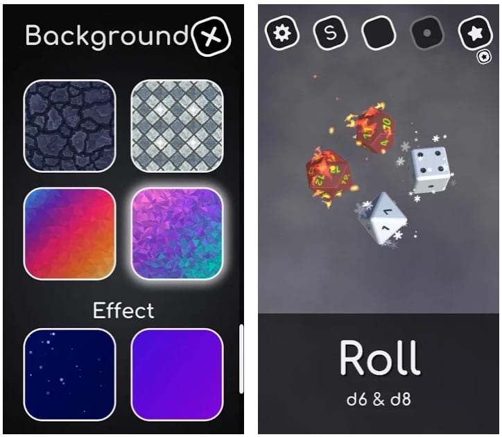 Random Dice 3D app