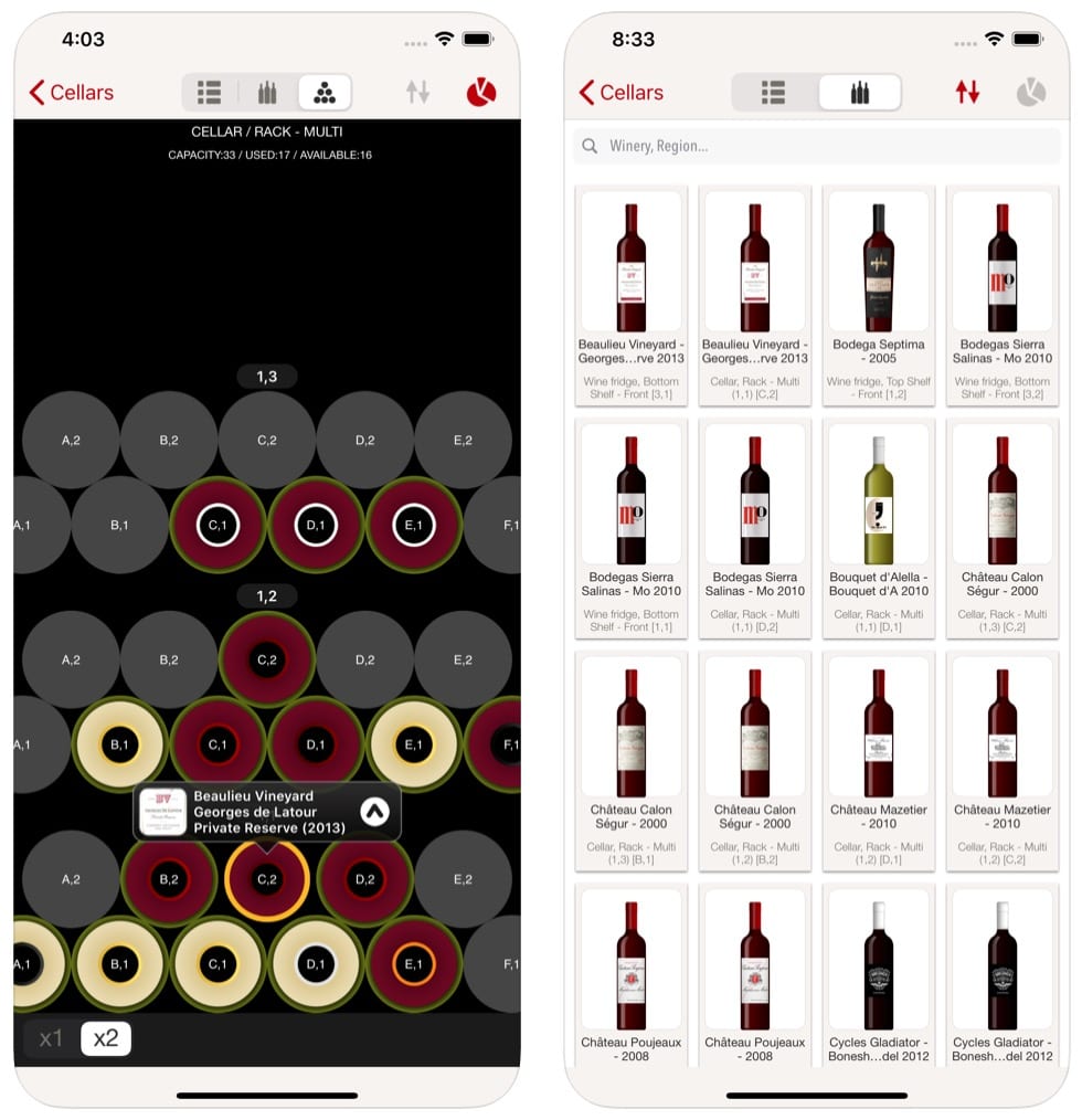 VinoCell - wine cellar manager app