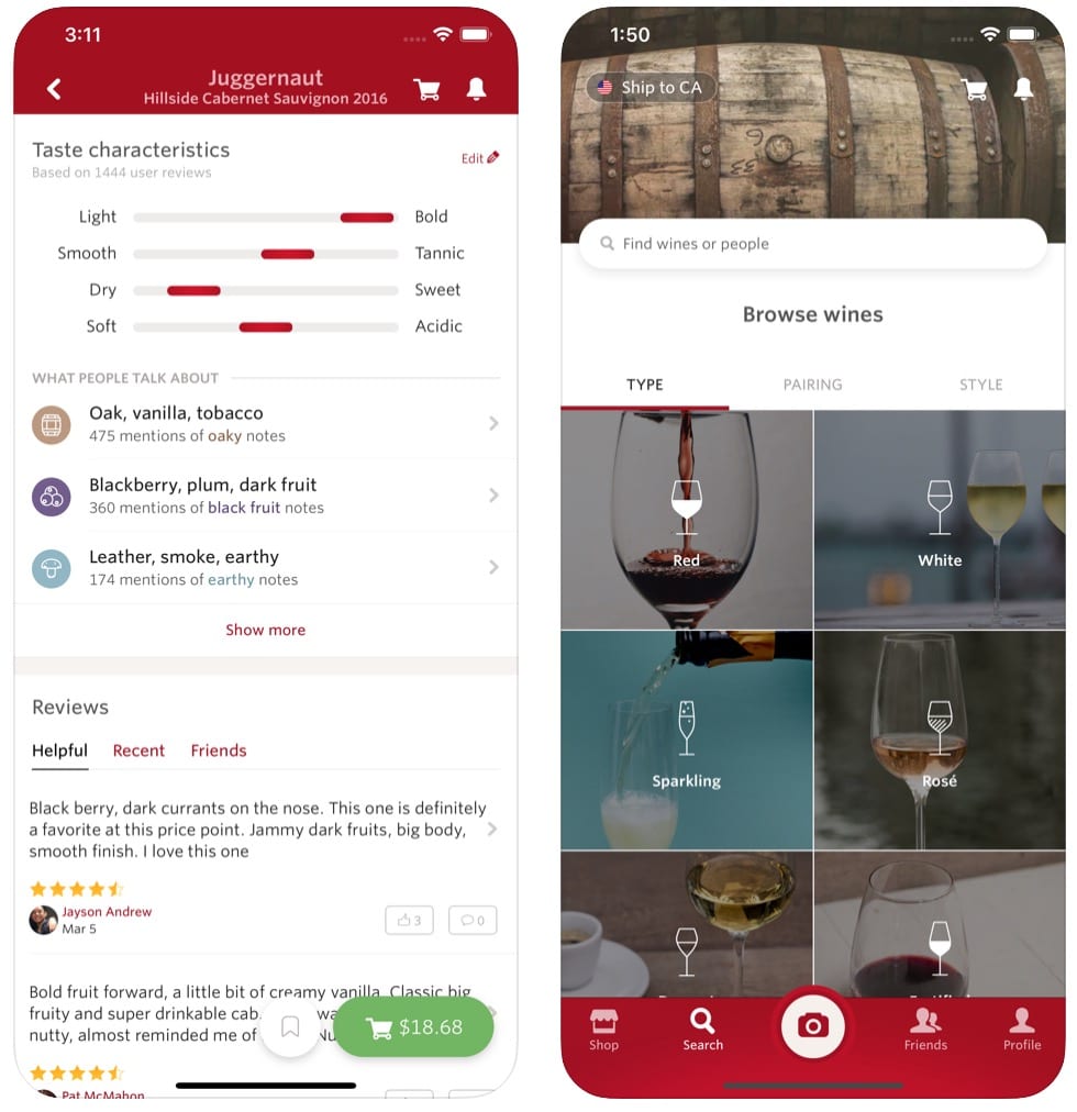 Vivino app