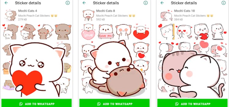 Mochi Cat Stickers for WhatsAp