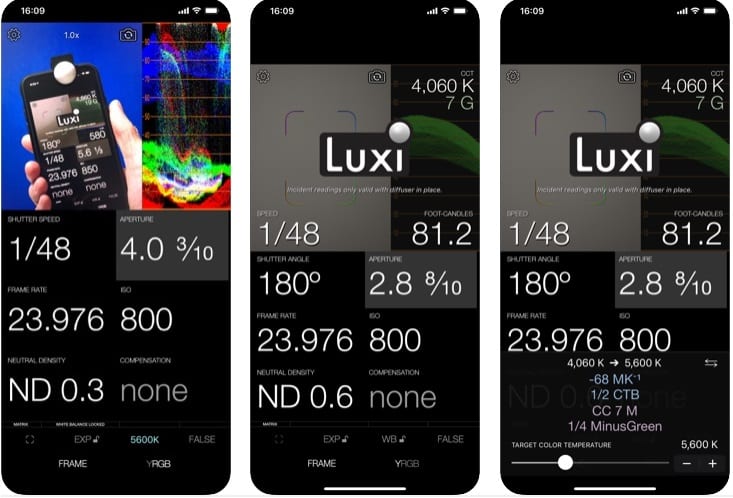 light meter phone apps