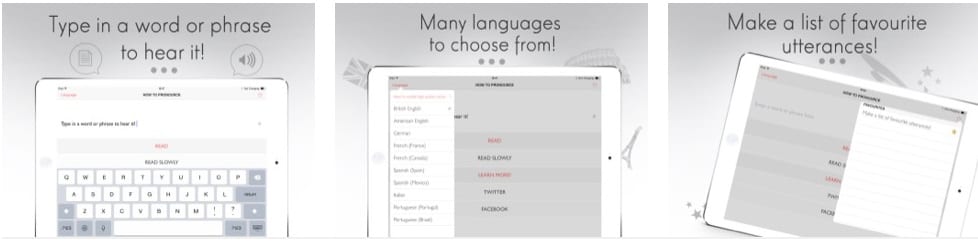 pronunciation of english words app