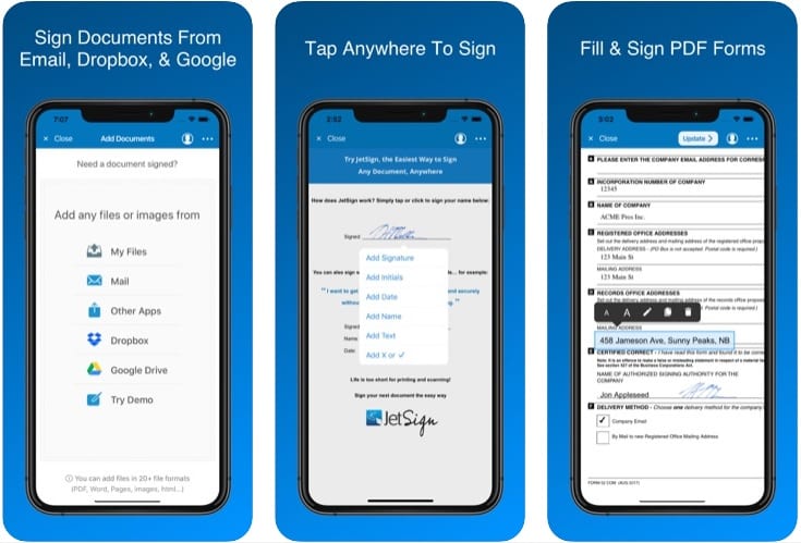 jetsign signature app