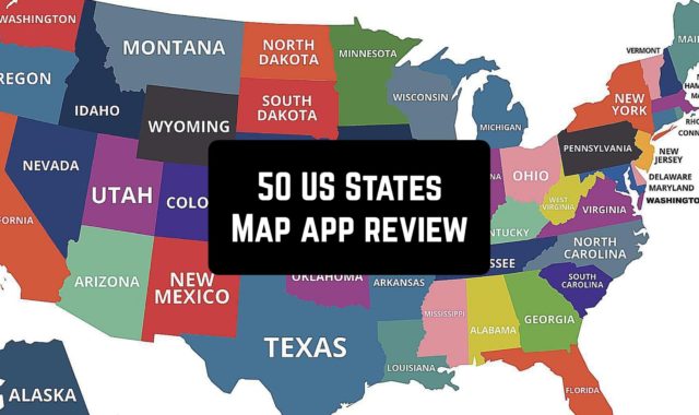 50 US States Map, Capitals & Flags – American Quiz App Review
