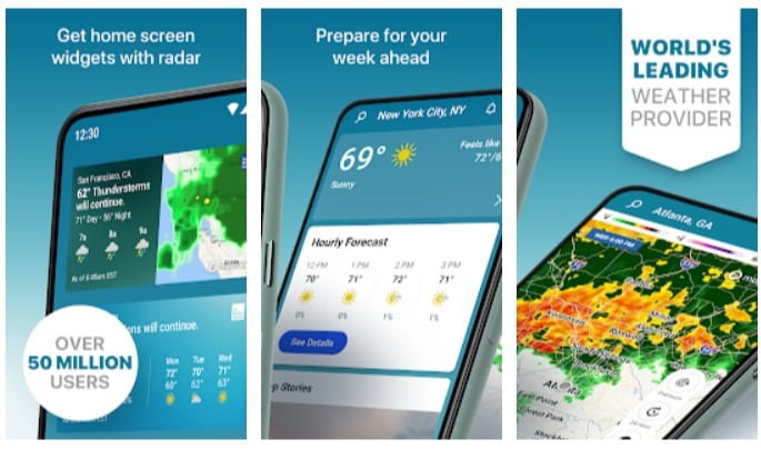 android home screen weather animation