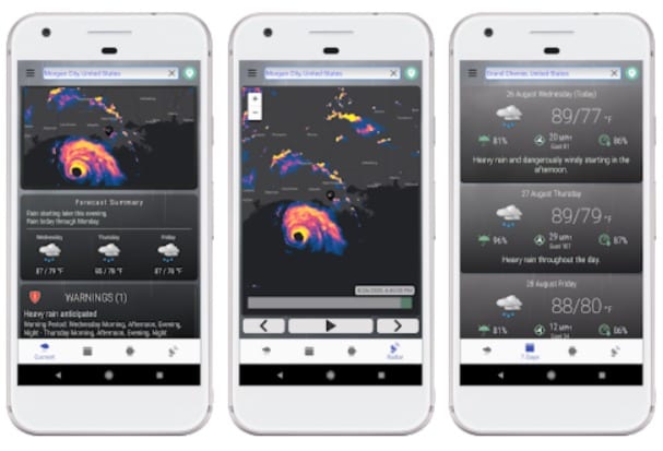 android home screen weather animation