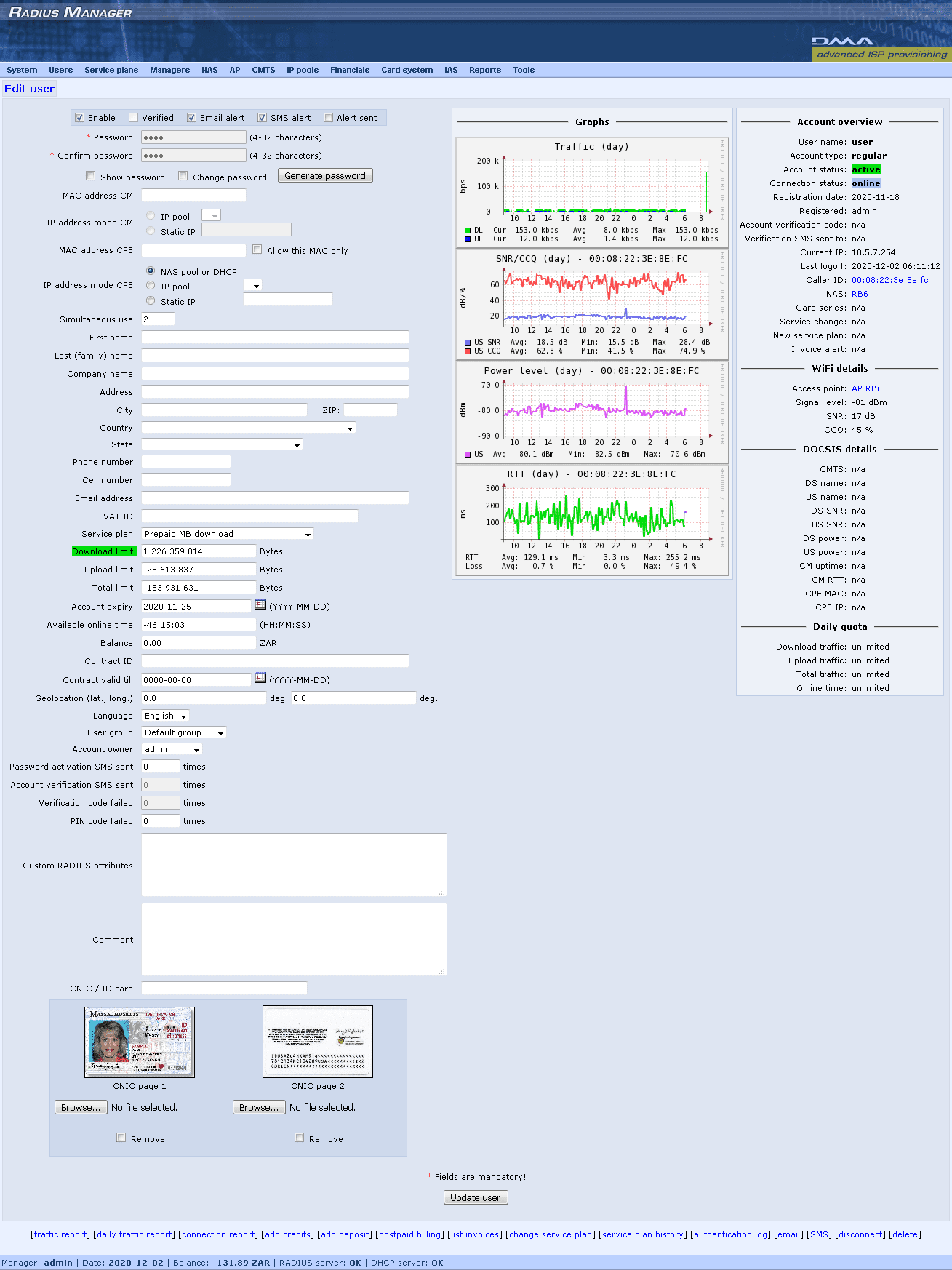 dma radius manager demo