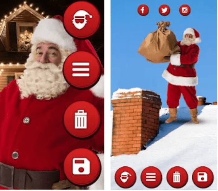 Santa In Photo – Christmas Stickers For Pictures5