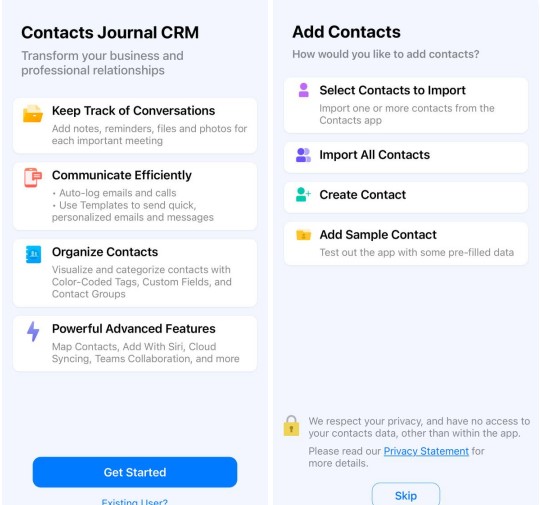 Contacts Journal CRM7